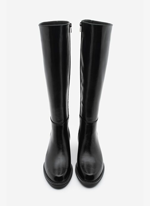 Kadın Fermuarlı Günlük Topuklu Çizme Fabes Siyah - Görsel 6