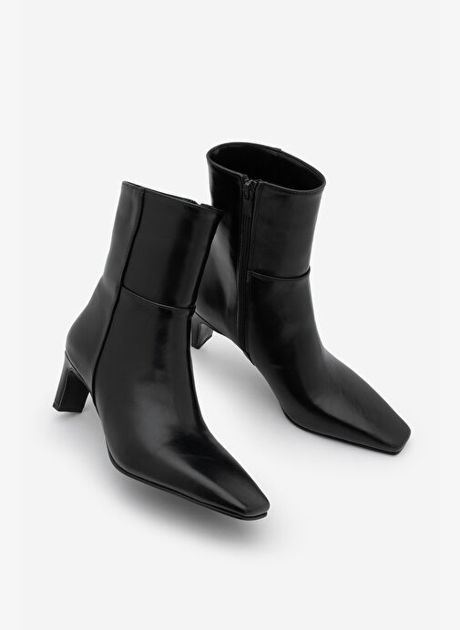 Marjin Marjin Kadın Küt Burun Kalın Topuklu Bot Sivet Siyah | Boyner Siyah - 2. görsel