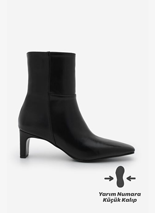 Marjin Marjin Kadın Küt Burun Kalın Topuklu Bot Sivet Siyah | Boyner Siyah - 4. görsel