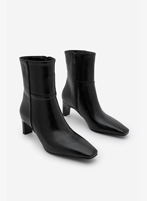 Marjin Marjin Kadın Küt Burun Kalın Topuklu Bot Sivet Siyah | Boyner Siyah - 6. görsel