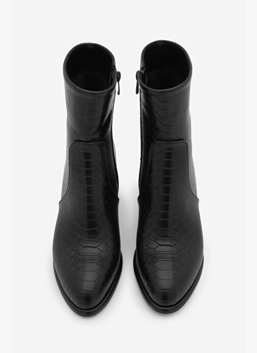 Marjin Marjin Belirsiz Kadın Fermuarlı Kalın Topuklu Bot Mirasa Siyah Croco | Boyner Belirsiz - 7. görsel