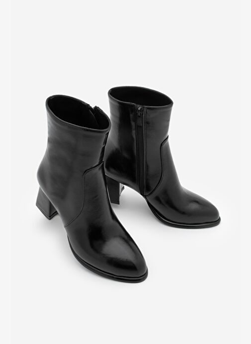 Marjin Marjin Kadın Fermuarlı Sıcak Astar Kalın Topuklu Bot Hersin Siyah | Boyner Siyah - 2. görsel