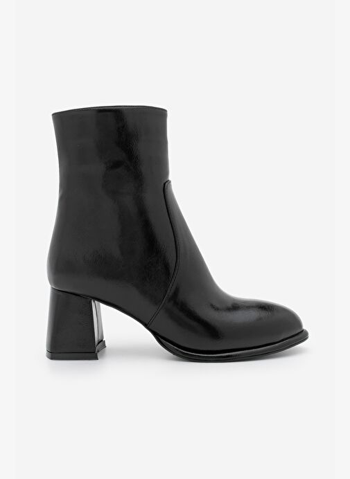 Marjin Marjin Kadın Fermuarlı Sıcak Astar Kalın Topuklu Bot Hersin Siyah | Boyner Siyah - 4. görsel