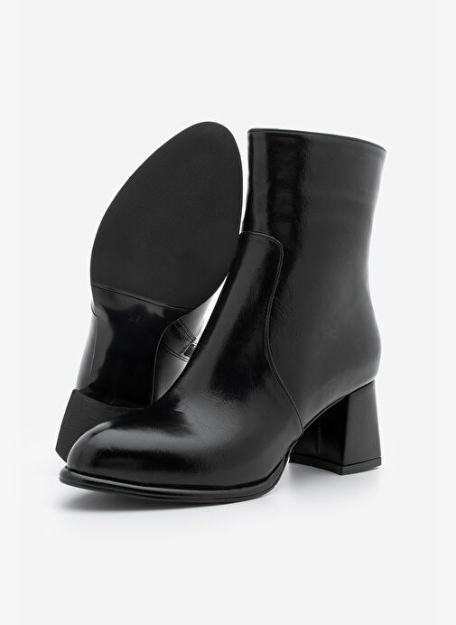 Marjin Marjin Kadın Fermuarlı Sıcak Astar Kalın Topuklu Bot Hersin Siyah | Boyner Siyah - 8. görsel