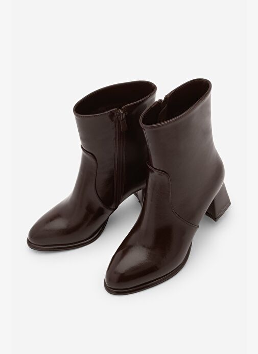 Marjin Marjin Belirsiz Kadın Fermuarlı Sıcak Astar Kalın Topuklu Bot Hersin Kahve | Boyner Belirsiz - 2. görsel