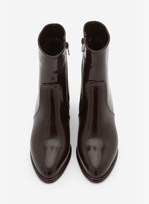 Marjin Marjin Belirsiz Kadın Fermuarlı Sıcak Astar Kalın Topuklu Bot Hersin Kahve | Boyner Belirsiz - 5. görsel