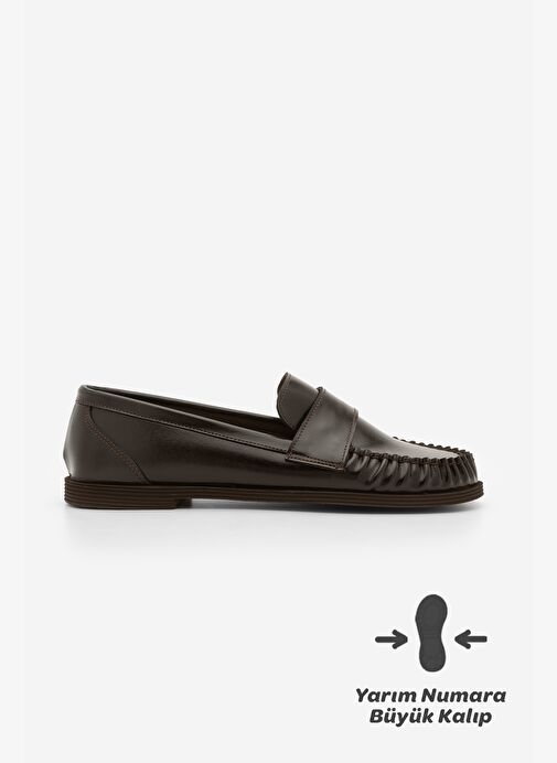 Marjin Marjin Belirsiz Kadın Loafer Makosen Günlük Ayakkabı Margos Kahve Basketbol Ayakkabıları | Boyner Belirsiz - 3. görsel
