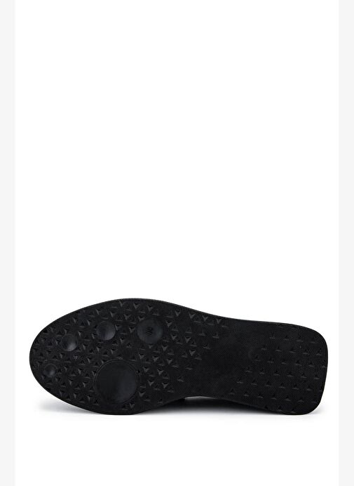 Tamer Tanca Kadın Hakiki Deri Siyah Deri Loafer Ayakkabı - Görsel 4