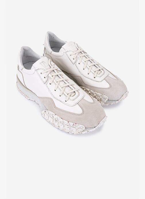 Valmenti Erkek Hakiki Deri Bej Sneakers & Spor Ayakkabı - Görsel 3