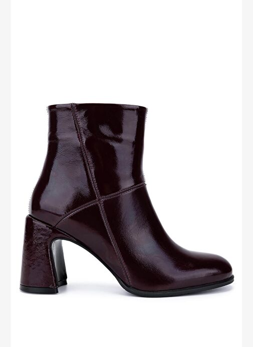 Tamer Tanca Kadın Hakiki Deri Bordo Klasik Bot - Görsel 2