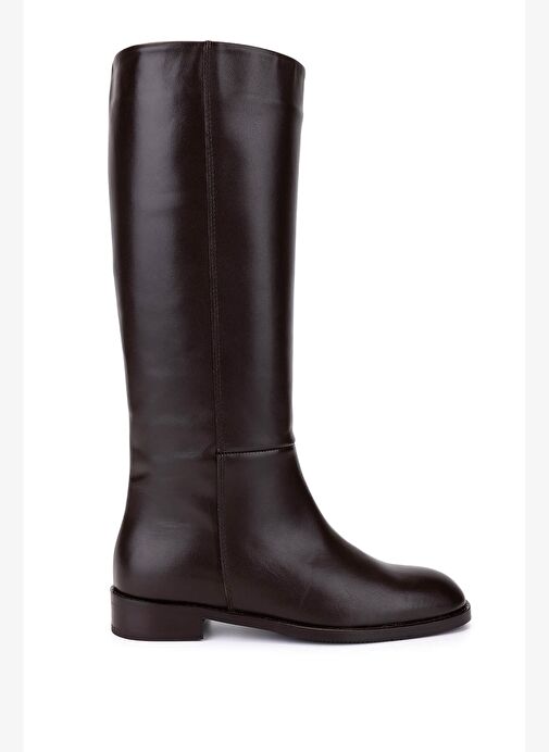 Tamer Tanca Kadın Hakiki Deri Kahverengi Klasik Çizme - Görsel 2