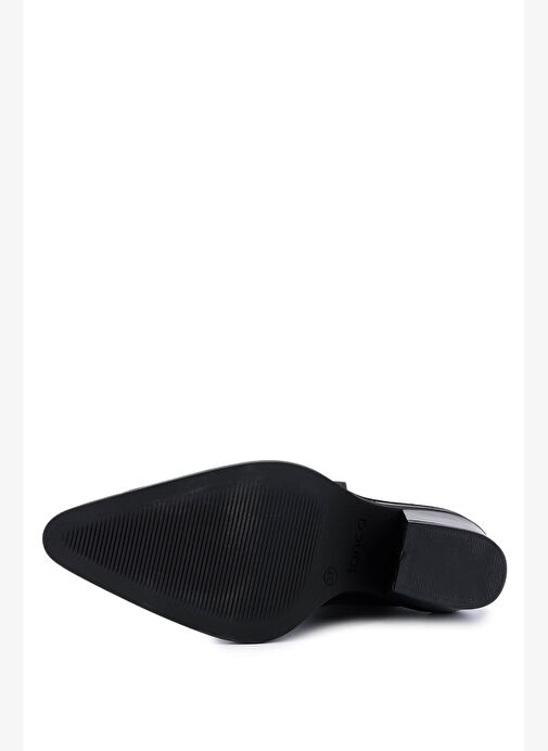 Tamer Tanca Kadın Hakiki Deri Siyah Floter Klasik Bot - Görsel 5