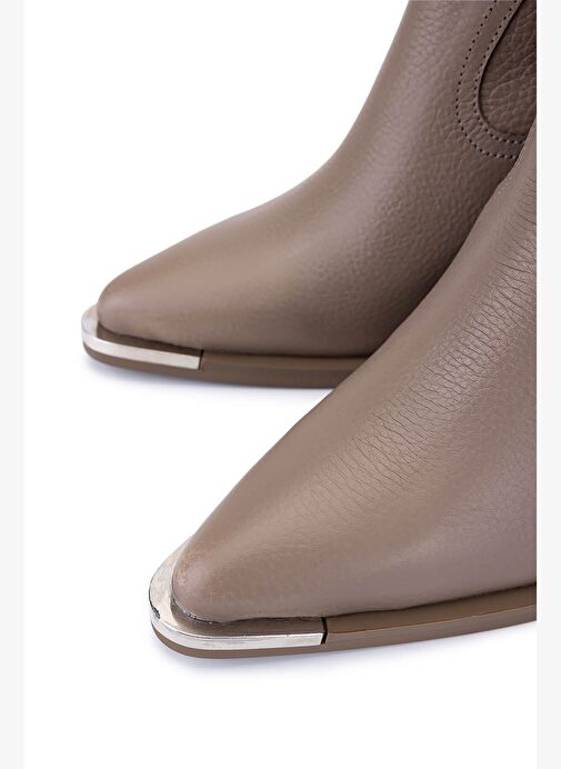 Tamer Tanca Kadın Hakiki Deri Vizon Klasik Bot - Görsel 4