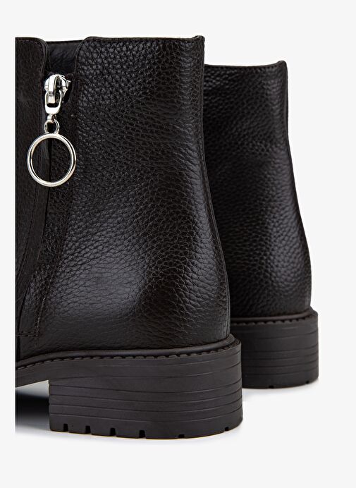 Valmenti Kadın Hakiki Deri Kahverengi Floter Düz Bot - Görsel 6