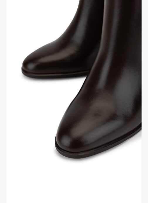 Tamer Tanca Kadın Hakiki Deri Kahverengi Klasik Bot - Görsel 4