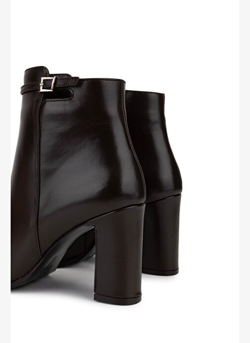 Tamer Tanca Kadın Hakiki Deri Kahverengi Klasik Bot - Görsel 6