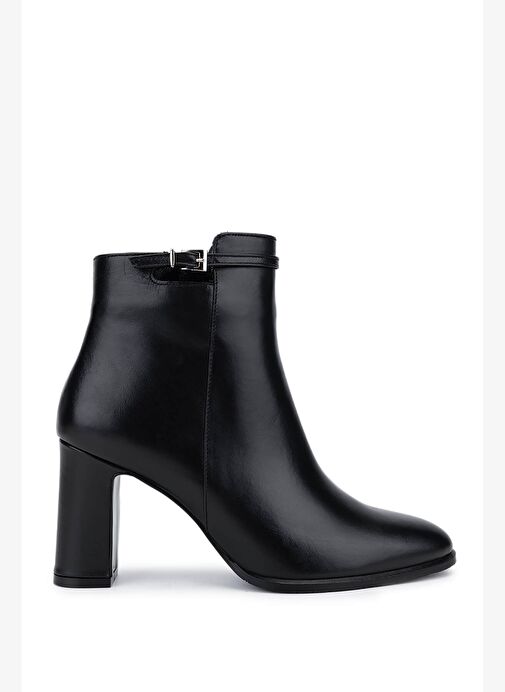 Tamer Tanca Kadın Hakiki Deri Siyah Klasik Bot - Görsel 2