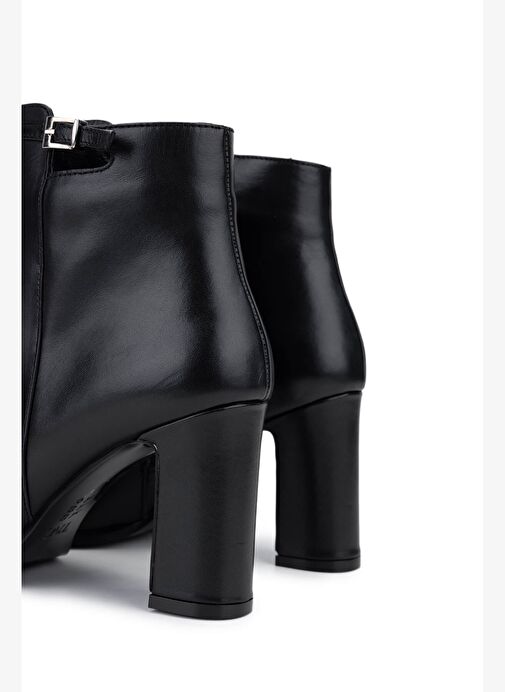 Tamer Tanca Kadın Hakiki Deri Siyah Klasik Bot - Görsel 6