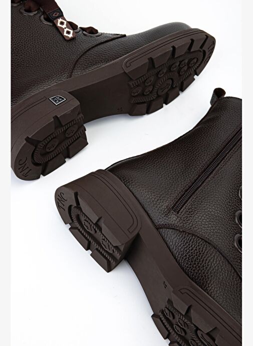 Tamer Tanca Kadın Hakiki Deri Kahverengi Floter Klasik Bot - Görsel 4