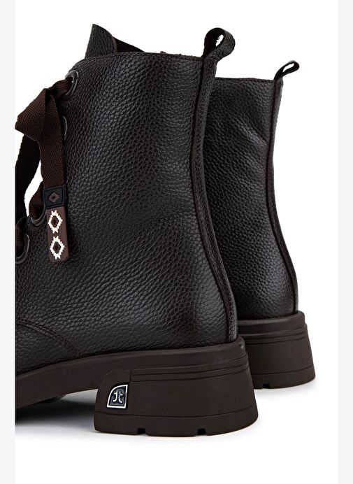 Tamer Tanca Kadın Hakiki Deri Kahverengi Floter Klasik Bot - Görsel 6