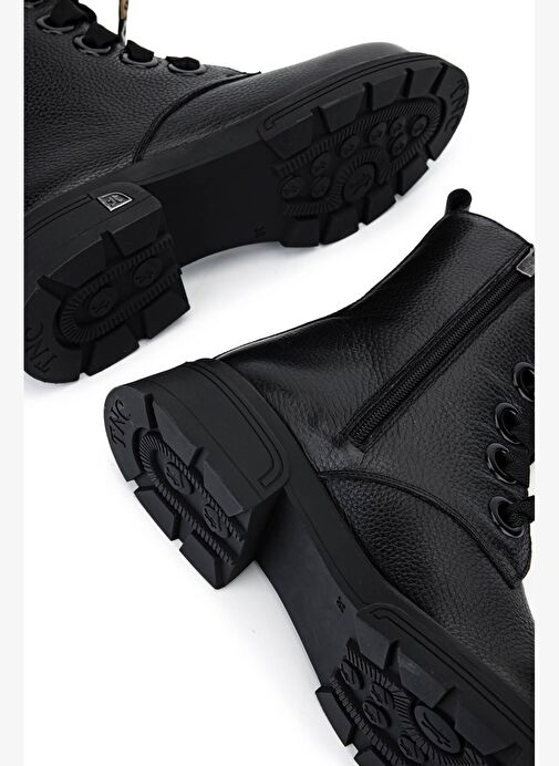 Tamer Tanca Kadın Hakiki Deri Siyah Floter Klasik Bot - Görsel 4