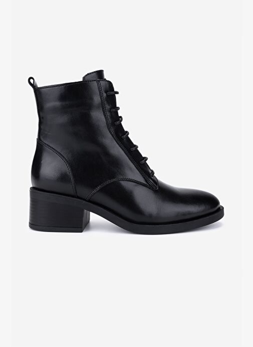 Valmenti Kadın Hakiki Deri Siyah Topuklu Bot - Görsel 2