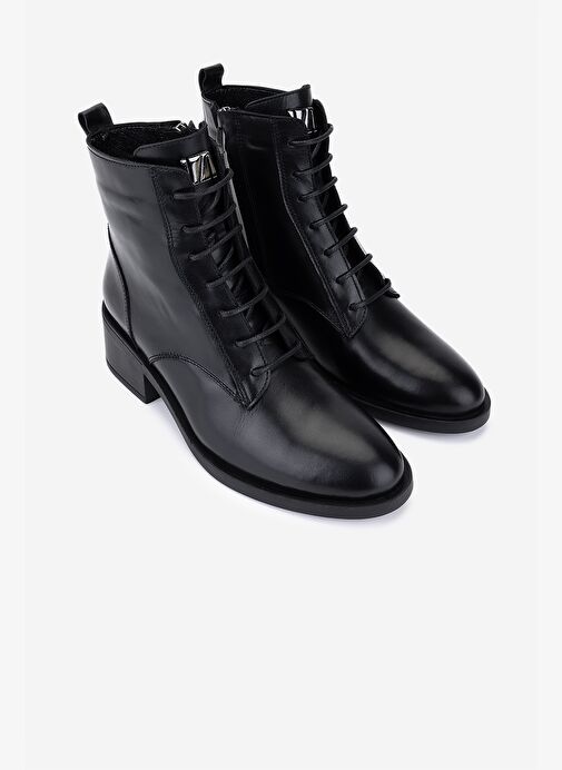 Valmenti Kadın Hakiki Deri Siyah Topuklu Bot - Görsel 3