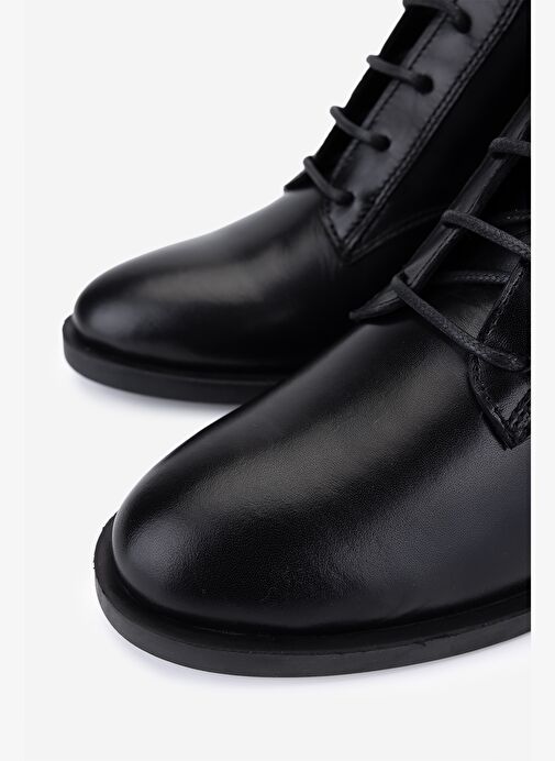 Valmenti Kadın Hakiki Deri Siyah Topuklu Bot - Görsel 4