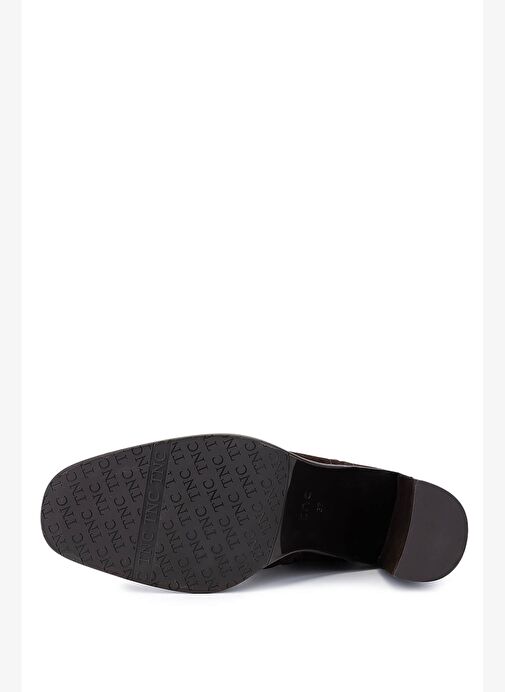 Tamer Tanca Kadın Hakiki Deri Kahverengi Süet Topuklu Bot - Görsel 5