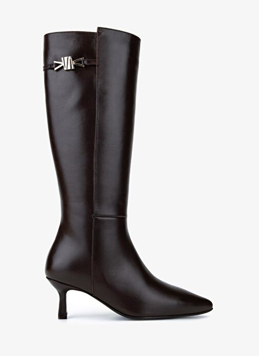 Valmenti Kadın Hakiki Deri Kahverengi Klasik Çizme - Görsel 2