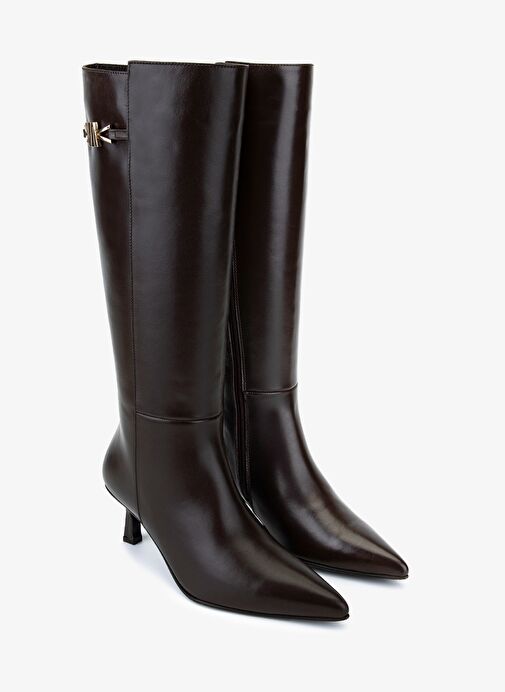 Valmenti Kadın Hakiki Deri Kahverengi Klasik Çizme - Görsel 3