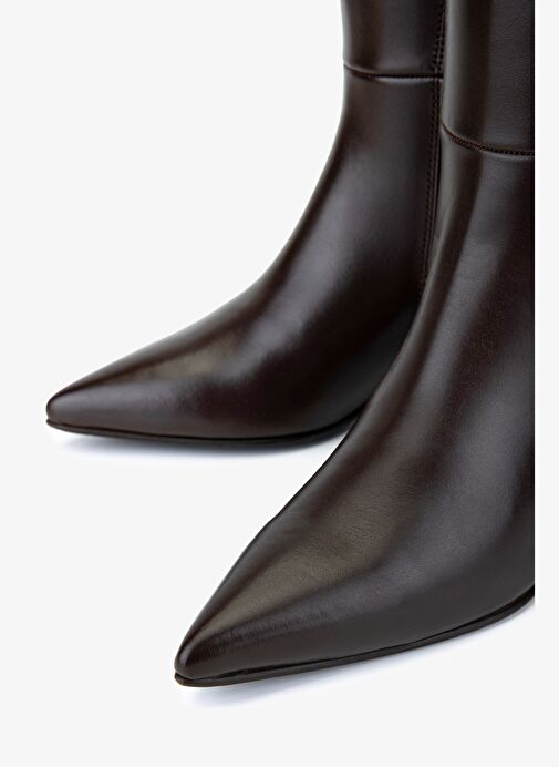 Valmenti Kadın Hakiki Deri Kahverengi Klasik Çizme - Görsel 4