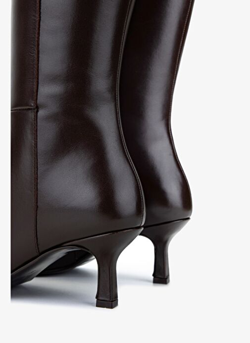 Valmenti Kadın Hakiki Deri Kahverengi Klasik Çizme - Görsel 5