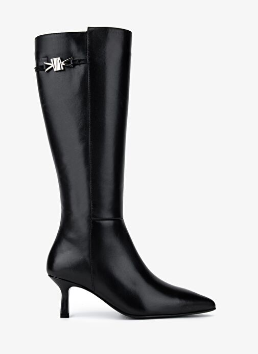 Valmenti Kadın Hakiki Deri Siyah Deri Klasik Çizme - Görsel 2