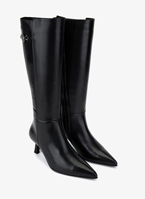 Valmenti Kadın Hakiki Deri Siyah Deri Klasik Çizme - Görsel 3