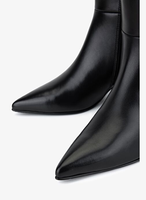 Valmenti Kadın Hakiki Deri Siyah Deri Klasik Çizme - Görsel 4