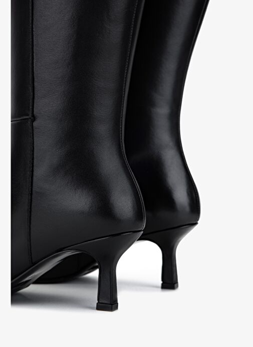 Valmenti Kadın Hakiki Deri Siyah Deri Klasik Çizme - Görsel 5