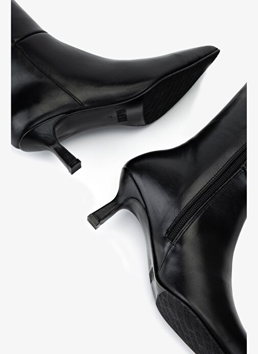 Valmenti Kadın Hakiki Deri Siyah Deri Klasik Çizme - Görsel 6