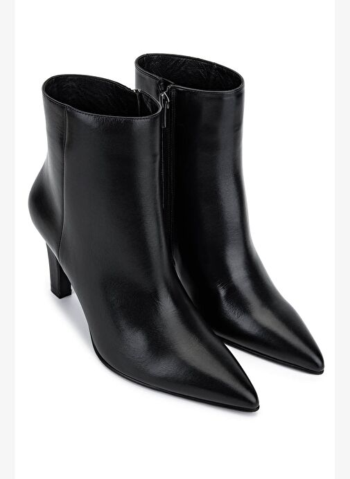 Tamer Tanca Kadın Hakiki Deri Siyah Abiye Bot - Görsel 3