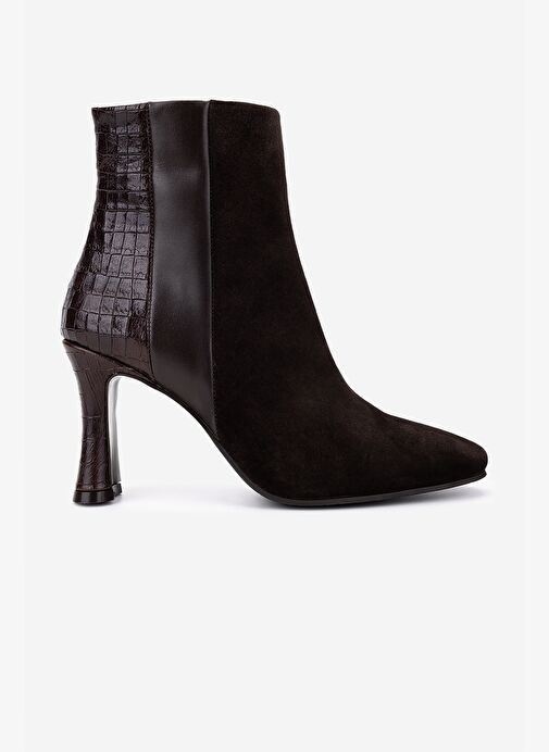 Valmenti Kadın Hakiki Deri Kahverengi Topuklu Bot - Görsel 2