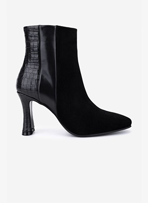 Valmenti Kadın Hakiki Deri Siyah Topuklu Bot - Görsel 2