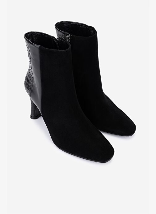 Valmenti Kadın Hakiki Deri Siyah Topuklu Bot - Görsel 3