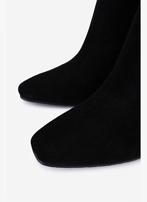 Valmenti Kadın Hakiki Deri Siyah Topuklu Bot - Görsel 4