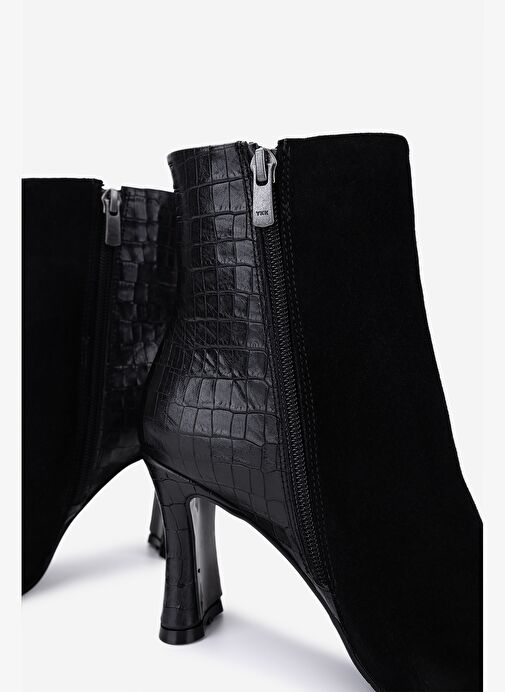 Valmenti Kadın Hakiki Deri Siyah Topuklu Bot - Görsel 5