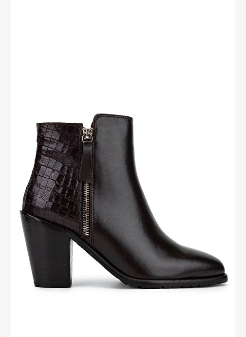 Tamer Tanca Kadın Hakiki Deri Kahverengi Klasik Bot - Görsel 2