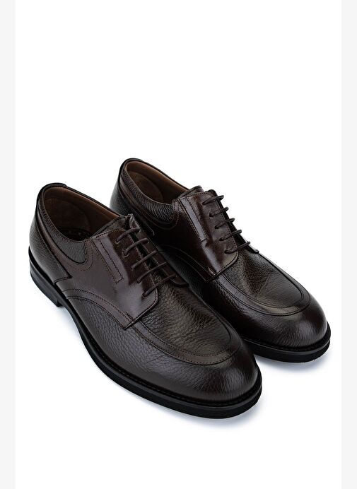 Tamer Tanca Erkek Hakiki Deri Kahverengi Klasik Ayakkabı - Görsel 3