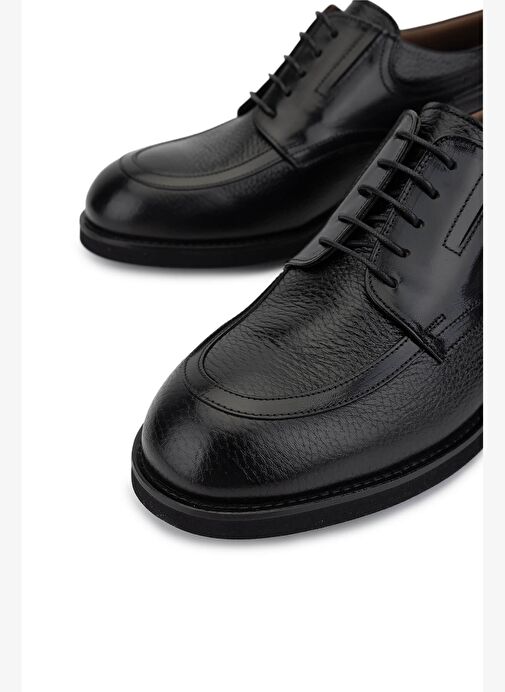 Tamer Tanca Erkek Hakiki Deri Siyah Klasik Ayakkabı - Görsel 4