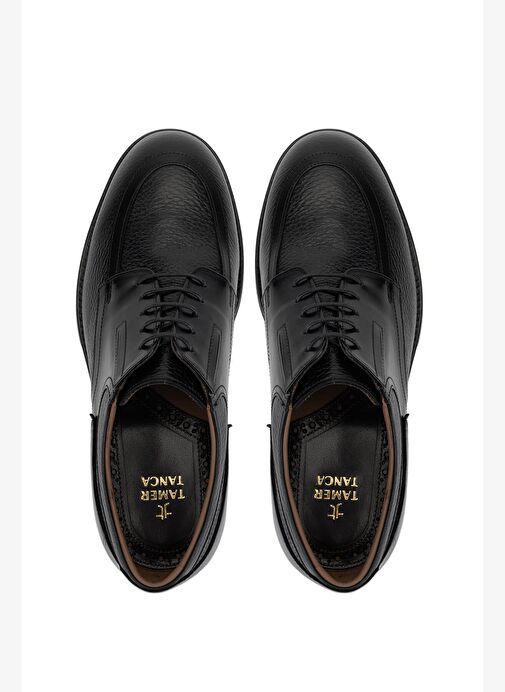 Tamer Tanca Erkek Hakiki Deri Siyah Klasik Ayakkabı - Görsel 6