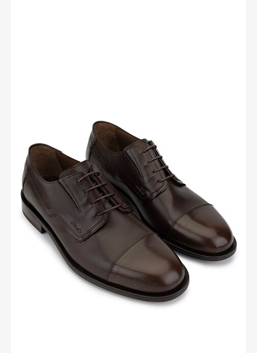 Tamer Tanca Erkek Hakiki Deri Kahverengi Klasik Ayakkabı - Görsel 3