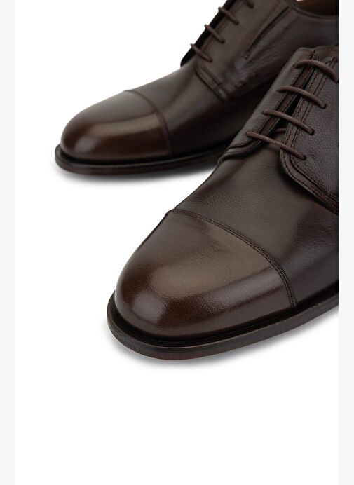 Tamer Tanca Erkek Hakiki Deri Kahverengi Klasik Ayakkabı - Görsel 4